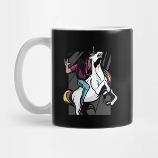 Metalhead Riding Unicorn Mug